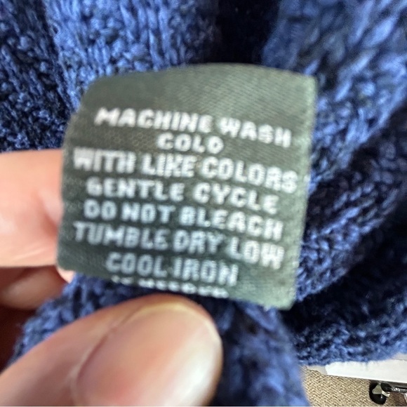 89th & Madison Navy Blue Knit Open Front Longline Sweater Vest XL - Picture 10 of 12